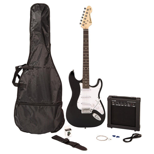 Encore Blaster E60 Electric Guitar Pack ~ Gloss Black - DD Music Geek