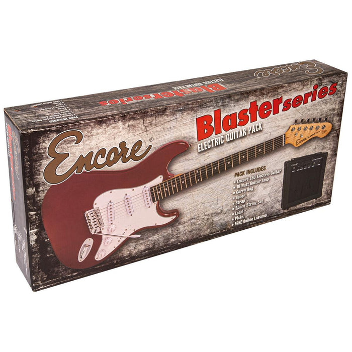 Encore Blaster E60 Electric Guitar Pack ~ Gloss Red - DD Music Geek