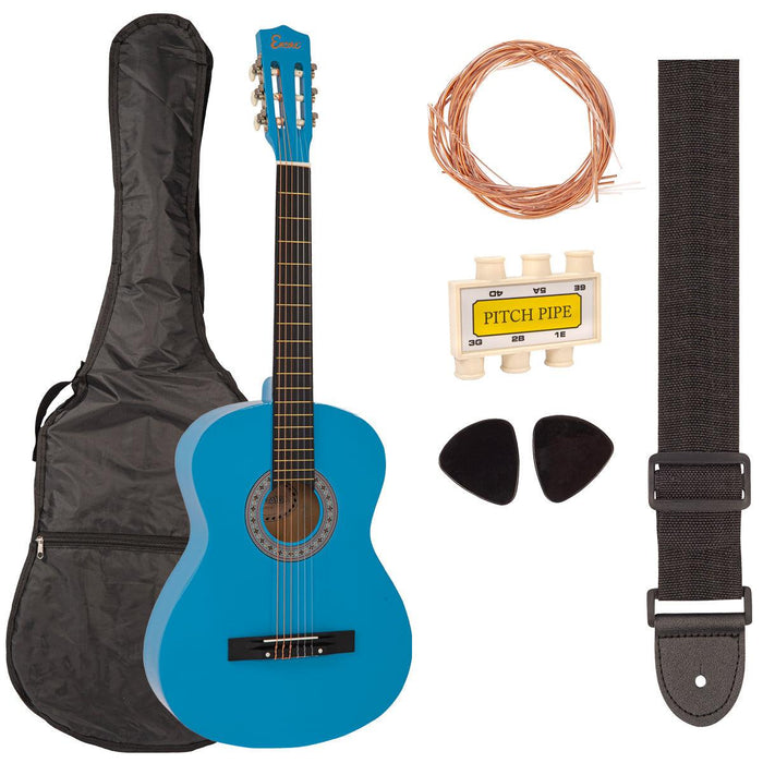 Encore Full Size Classic Guitar Pack ~ Blue - DD Music Geek