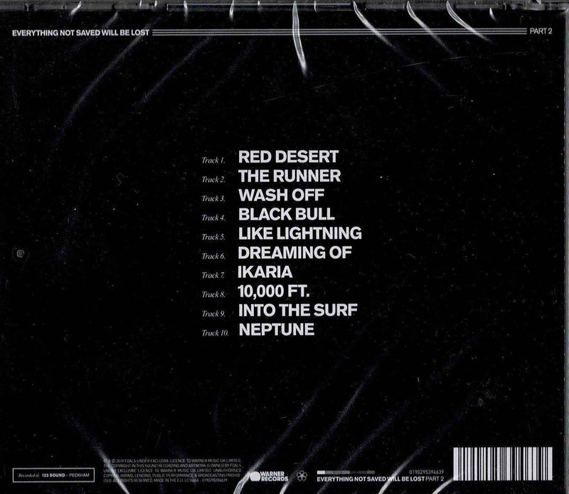 Foals: Everything Not Saved Will Be Lost part 2 NEW CD - DD Music Geek