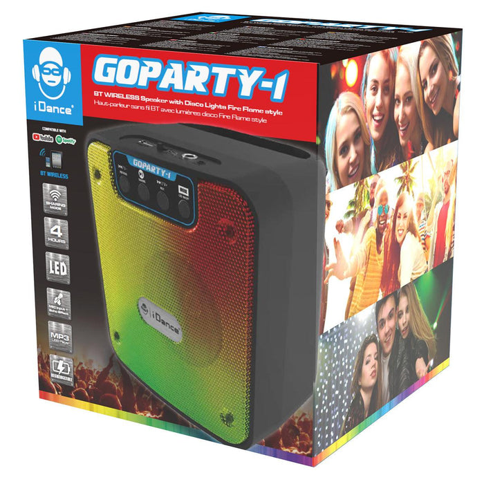 iDance GoParty 1 Rechargeable Bluetooth® Speaker with Disco Lights ~ 5W - DD Music Geek