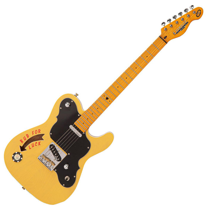 Joe Doe 'Gambler' Electric Guitar by Vintage ~ Butterscotch with Case - DD Music Geek