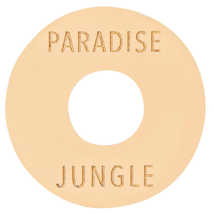 Joe Doe Poker Chip Toggle Switch Surround ~ Aged White ~ Paradise/Jungle - DD Music Geek
