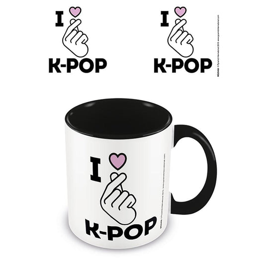 K-POP (I LOVE K-POP) BLACK COLOURED INNER MUG - DD Music Geek