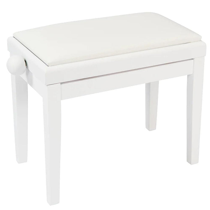 Kinsman Adjustable Piano Bench ~ Polished Gloss White - DD Music Geek