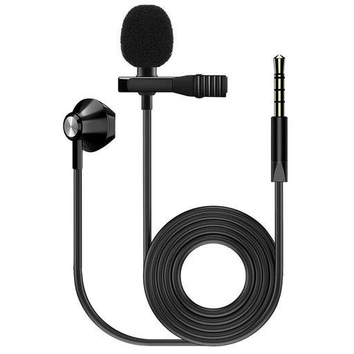 Kinsman Clip-On Lavalier Microphone with Earpiece ~ 3.5mm TRRS Jack - DD Music Geek
