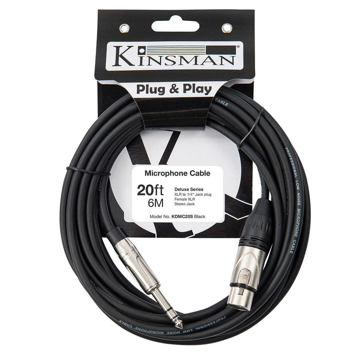 Kinsman Deluxe Stereo Microphone Cable ~ 20ft/6m - DD Music Geek
