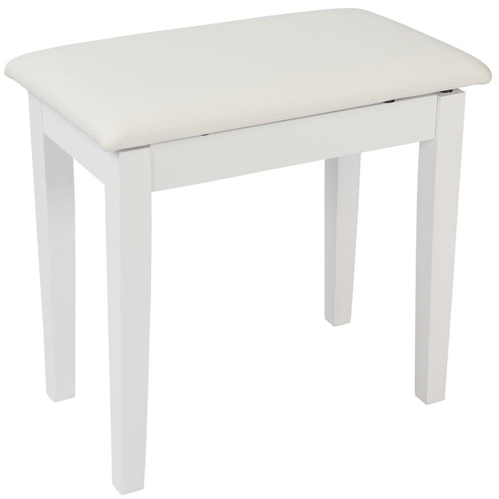 Kinsman Piano Bench with Storage ~ Satin White - DD Music Geek