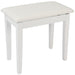 Kinsman Piano Bench with Storage ~ Satin White - DD Music Geek