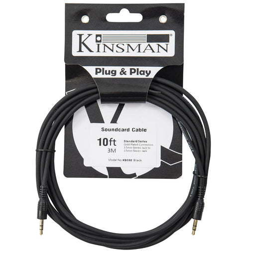 Kinsman Standard Soundcard Cable ~ 3.5mm Stereo/3.5mm Stereo ~ 10ft/3m - DD Music Geek
