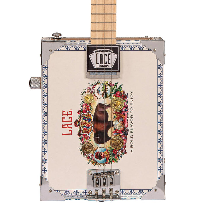 Lace Cigar Box Electric Guitar ~ 3 String ~ Buffalo Bill - DD Music Geek