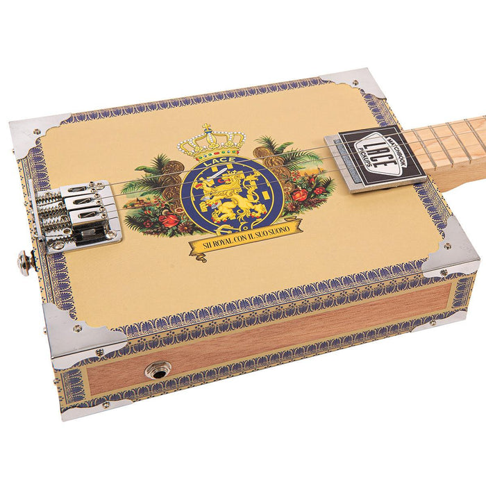 Lace Cigar Box Electric Guitar ~ 3 String ~ Royalty - DD Music Geek