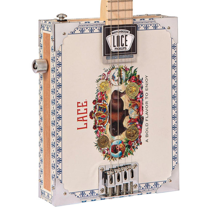 Lace Cigar Box Electric Guitar ~ 4 String ~ Buffalo Bill - DD Music Geek