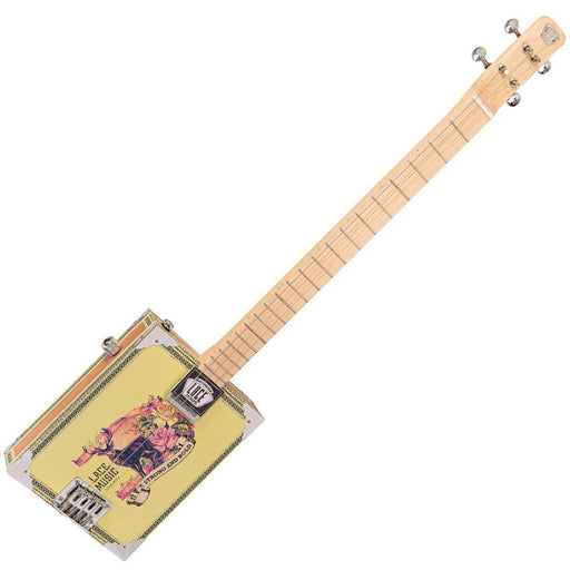 Lace Cigar Box Electric Guitar ~ 4 String ~ Deer Crossing - DD Music Geek