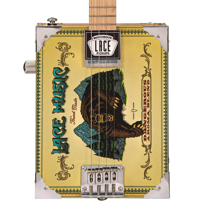 Lace Cigar Box Electric Guitar ~ 4 String ~ Grizzly Bear - DD Music Geek