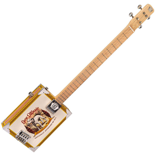 Lace Cigar Box Electric Guitar ~ 4 String ~ Pero Pup - DD Music Geek