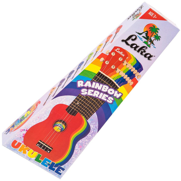 Laka Rainbow Series Soprano Ukulele & Carry Bag ~ Orange - DD Music Geek