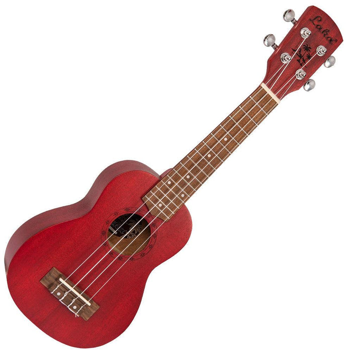 Laka Sapele Series Soprano Ukulele & Bag ~ Red - DD Music Geek