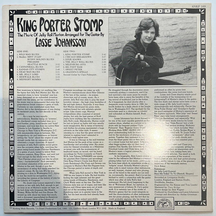 Lasse Johansson: King Porter Stomp - The Music Of Jelly Roll Morton Arranged For The Guitar [Preowned VINYL] M-/M- - DD Music Geek