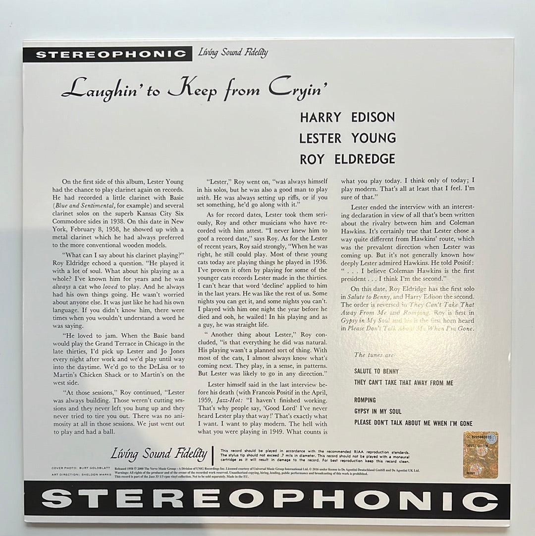 Lester Young, Roy Eldridge And Harry Edison: Laughin' To Keep From Cryin' [Preowned VINYL] M-/M- - DD Music Geek