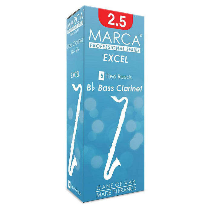 Marca Excel Reeds ~ 5 Pack ~ Bass Clarinet ~ 2.5 - DD Music Geek