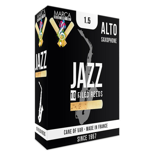 Marca Jazz Filed Reeds - 10 Pack - Alto Sax - 1.5 - DD Music Geek