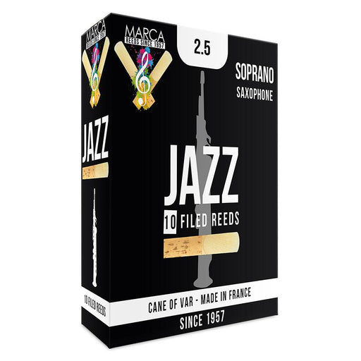 Marca Jazz Filed Reeds ~ 10 Pack ~ Soprano Sax ~ 2.5 - DD Music Geek