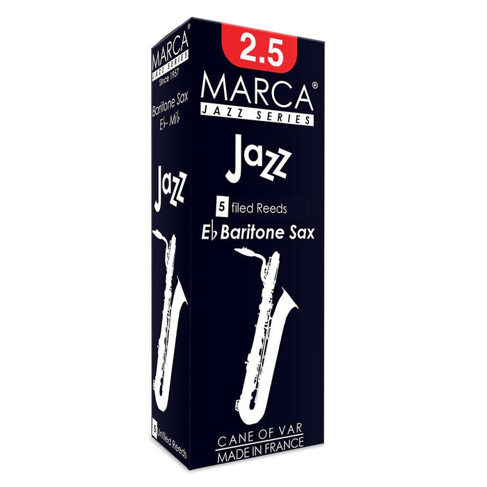 Marca Jazz Filed Reeds ~ 5 Pack ~ Baritone Sax ~ 2.5 - DD Music Geek