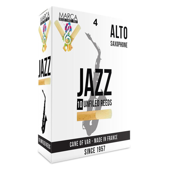 Marca Jazz Unfiled  Reeds - 10 Pack - Alto Sax - 4 - DD Music Geek