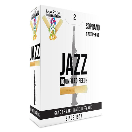 Marca Jazz Unfiled Reeds ~ 10 Pack ~ Soprano Sax ~ 2 - DD Music Geek