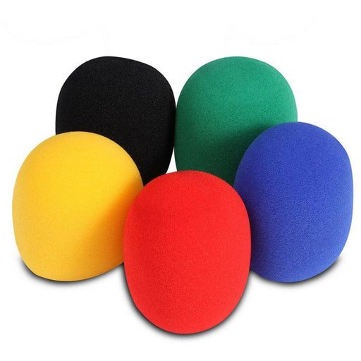 On-Stage Microphone Windscreens ~ Multi Coloured 5-Pack - DD Music Geek