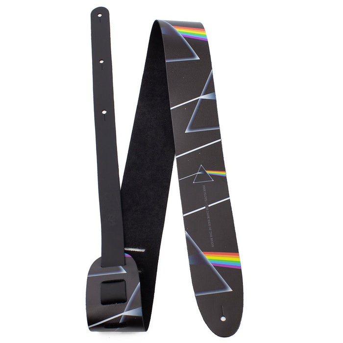 Perri's 2.5" Leather Guitar Strap ~ Pink Floyd Dark Side Of The Moon - DD Music Geek