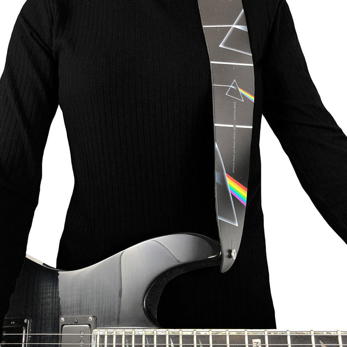 Perri's 2.5" Leather Guitar Strap ~ Pink Floyd Dark Side Of The Moon - DD Music Geek