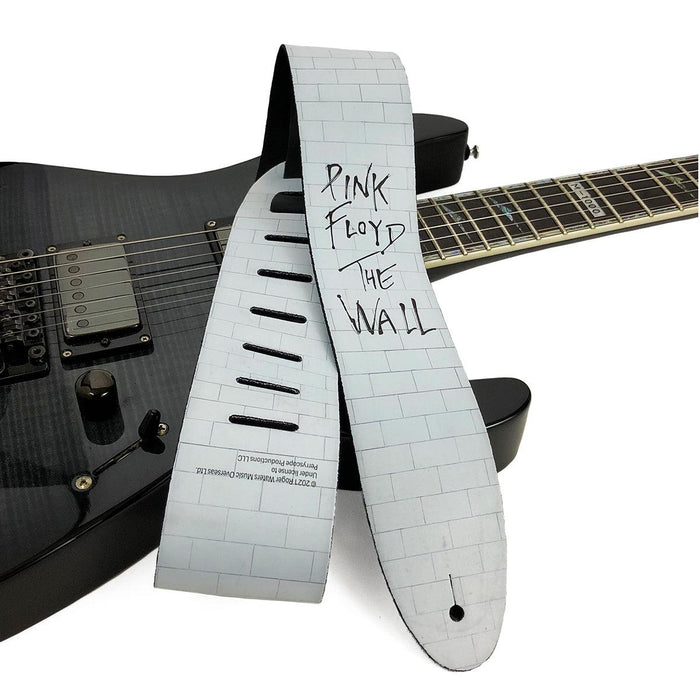 Perri's 2.5" Leather Guitar Strap ~ Pink Floyd The Wall - DD Music Geek