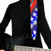 Perri's 2.5" Leather Guitar Strap ~ USA Flag - DD Music Geek