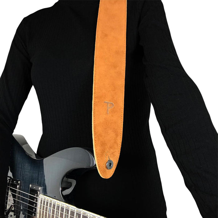 Perri's 2.5" Soft Suede Guitar Strap ~ Brown - DD Music Geek