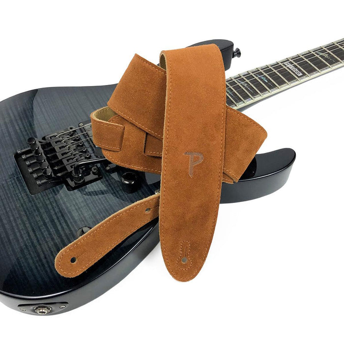 Perri's 2.5" Soft Suede Guitar Strap ~ Brown - DD Music Geek