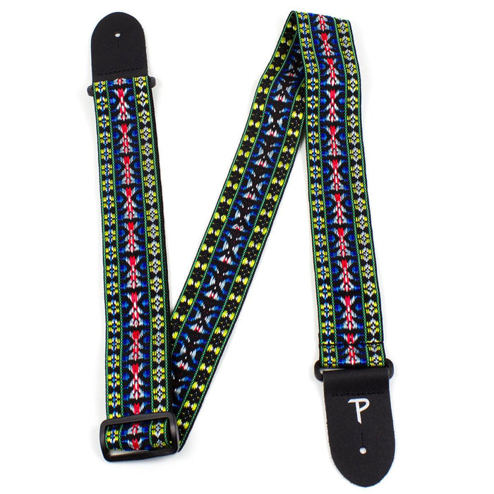 Perri's 2" Retro Hootenanny Poly Guitar Strap ~ Blue Yellow Red - DD Music Geek