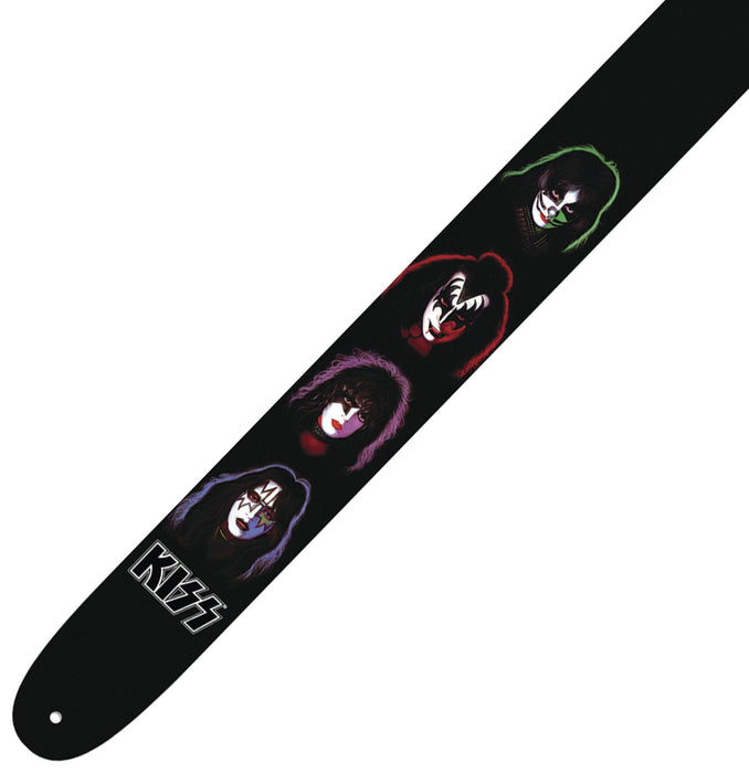 Perri's Leather Guitar Strap ~ Kiss ~ Faces - DD Music Geek