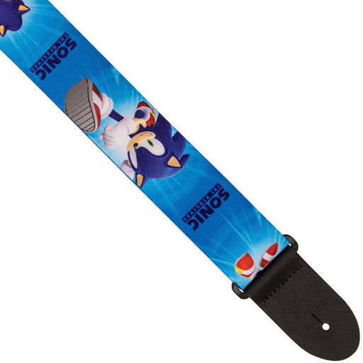 Perri's Official Sonic The Hedgehog Polyester 2" Guitar Strap ~ Blue Pattern - DD Music Geek