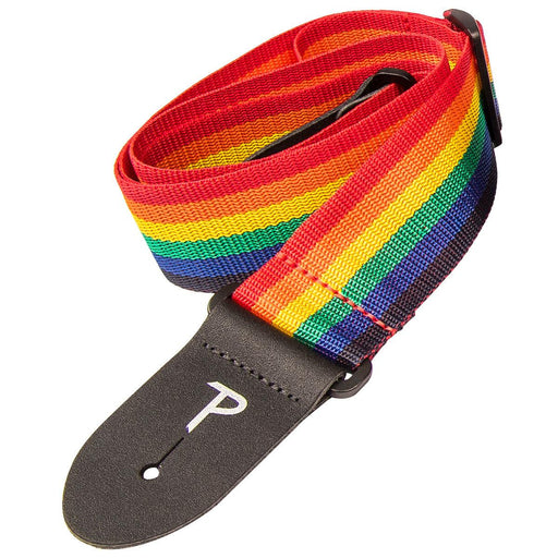 Perri's Polyester Extra Long Guitar Strap ~ Rainbow - DD Music Geek