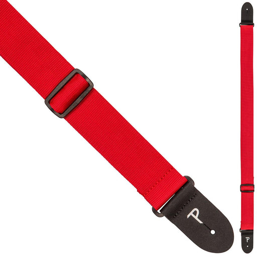 Perri's Polyester Extra Long Guitar Strap ~ Red - DD Music Geek
