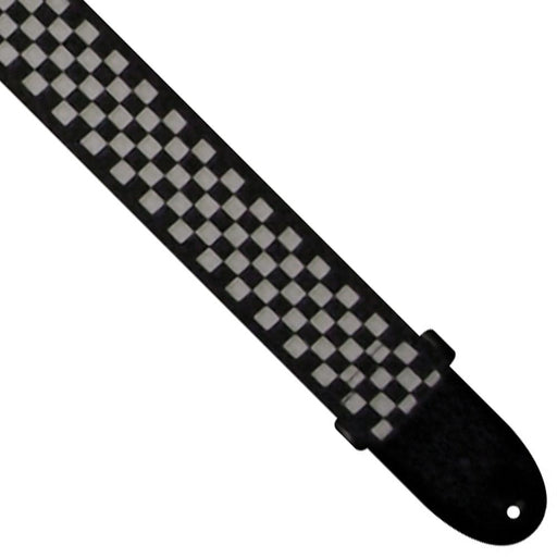 Perri's Polyester/Webbing Guitar Strap ~ Black/White Check - DD Music Geek