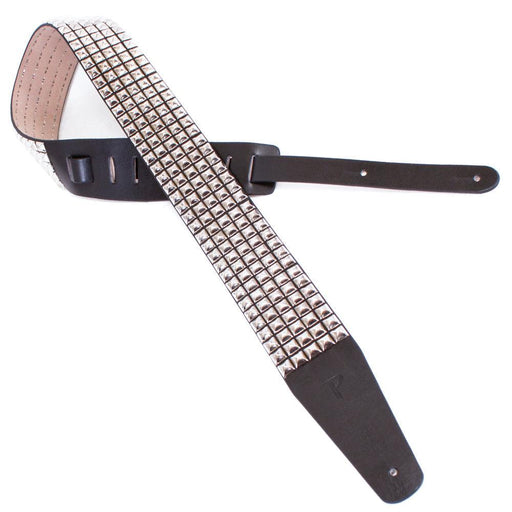 Perris Studded Leather Guitar Strap ~ Silver - DD Music Geek