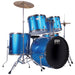 PP Drums Full Size 5 Piece Drum Kit ~ Blue - DD Music Geek