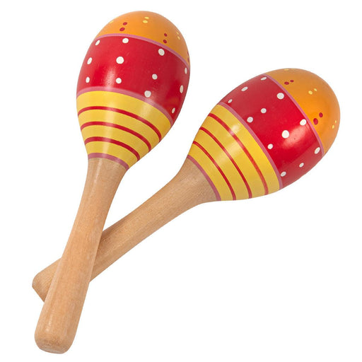 PP World 'Early Years' Wooden Maracas ~ Red/Yellow - DD Music Geek