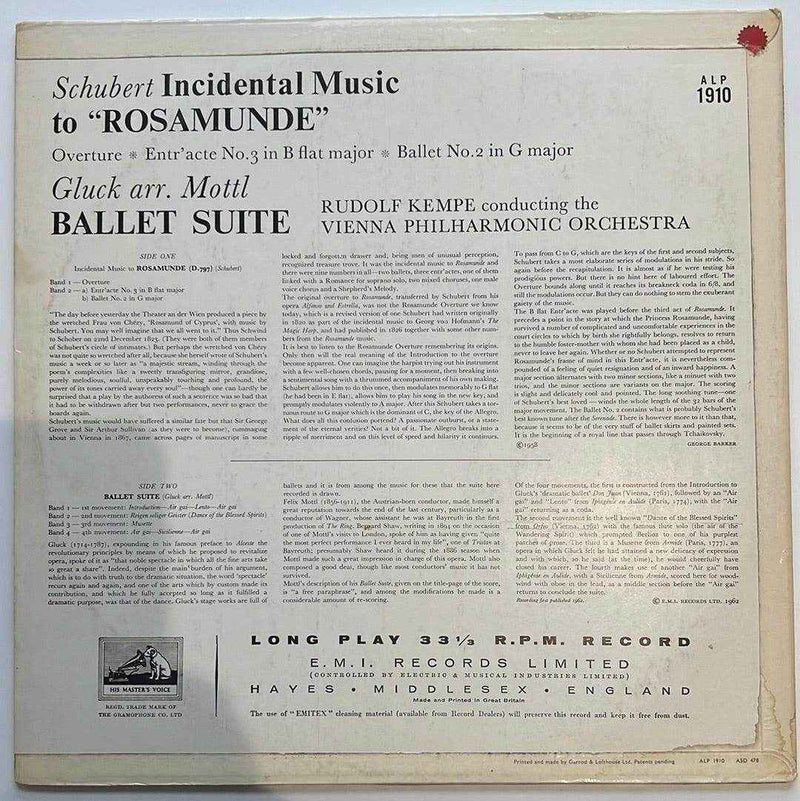 Schubert: Rosamunde MONO M-/VG+