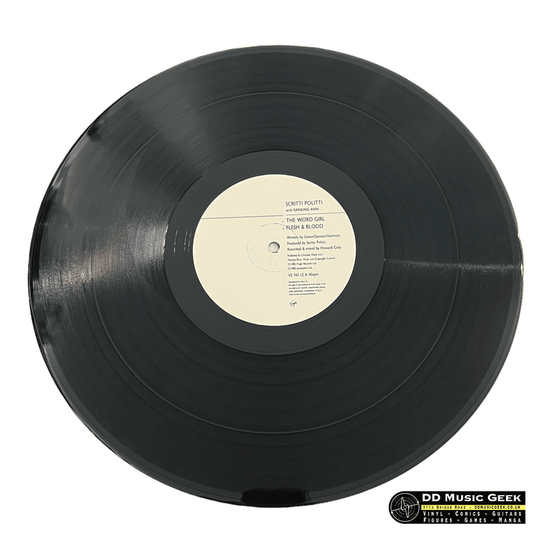 Scritti Politti with Ranking Ann: The World Girl (Flesh & Blood) 12" Single [Preowned VINYL) VG+/VG+ - DD Music Geek