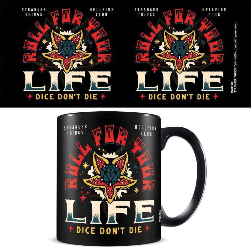 STRANGER THINGS 4 (ROLL FOR YOUR LIFE) BLACK MUG - DD Music Geek