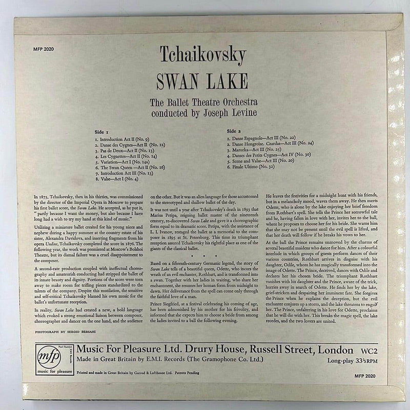 Tchaikovsky, Ballet Theatre Orchestra, Joseph Levine: Selections From Swan Lake [PREOWNED VINYL] VG/VG+ - DD Music Geek